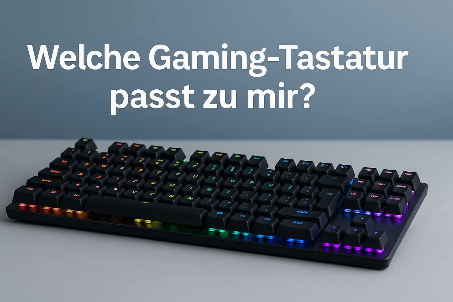 Gaming Tastatur mit RGB Beleuchtung auf Tisch