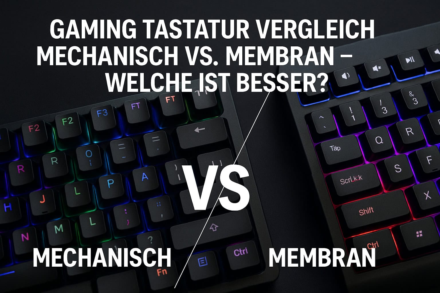 gaming tastatur Mechanisch vs Membran Vergleich Tastaturen